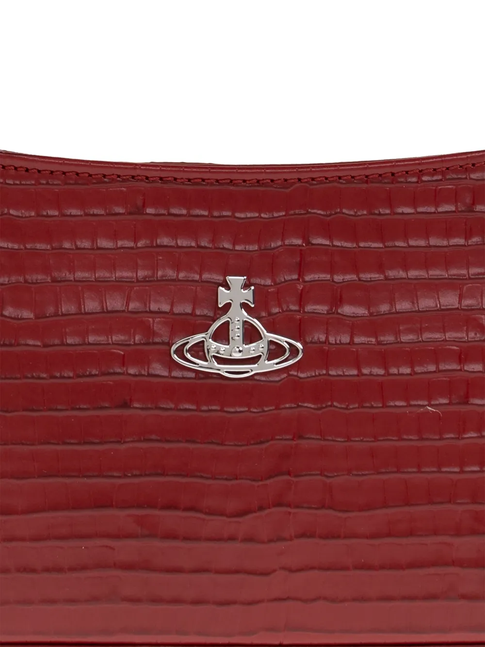 Vivienne Westwood Tasha crocodile-effect shoulder bag Rood