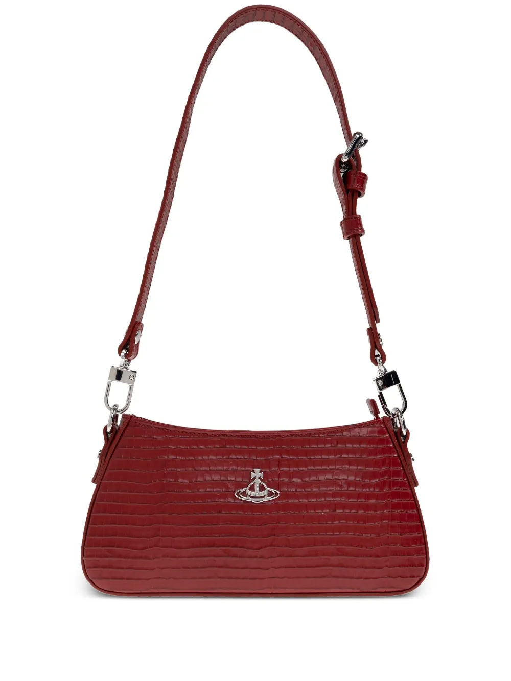 Vivienne Westwood Tasha crocodile-effect shoulder bag Rood
