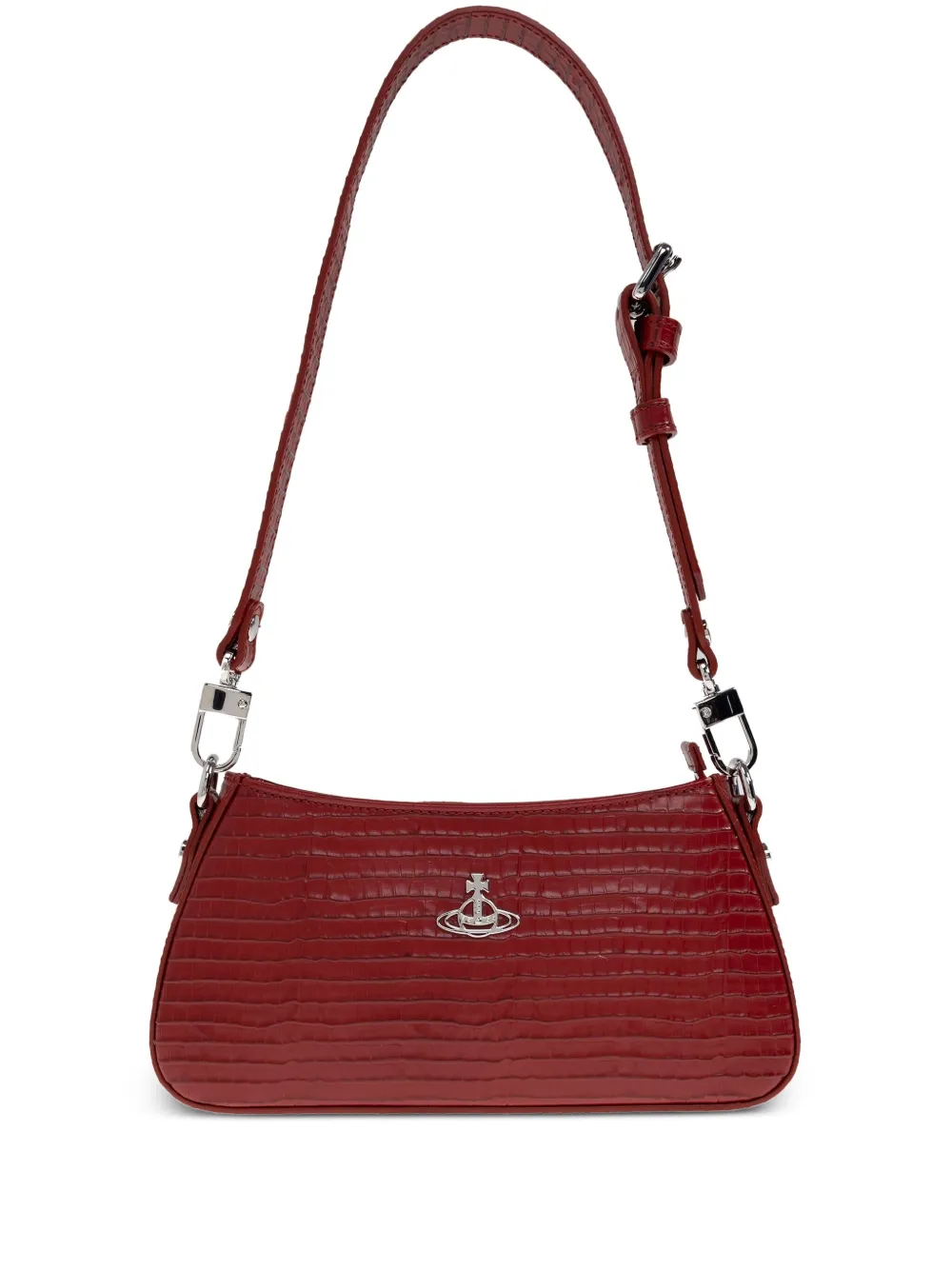 Vivienne Westwood Tasha crocodile-effect shoulder bag Rood