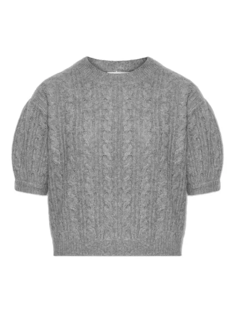 Lisa Yang cable-knit puff-sleeve sweater