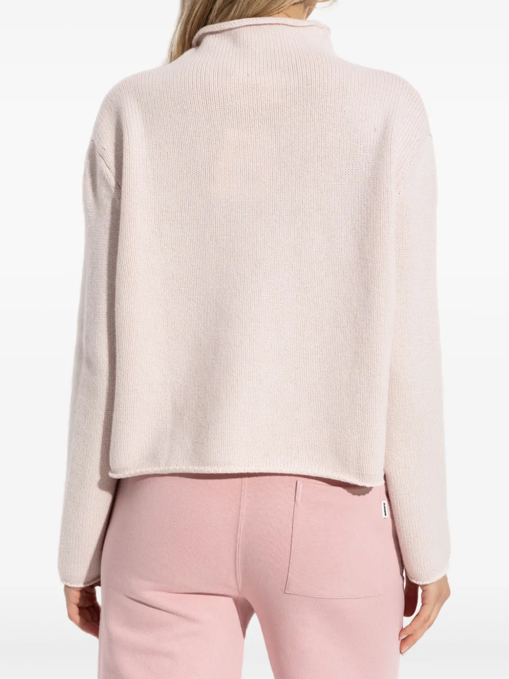Lisa Yang Teresa high-neck ribbed sweater Roze