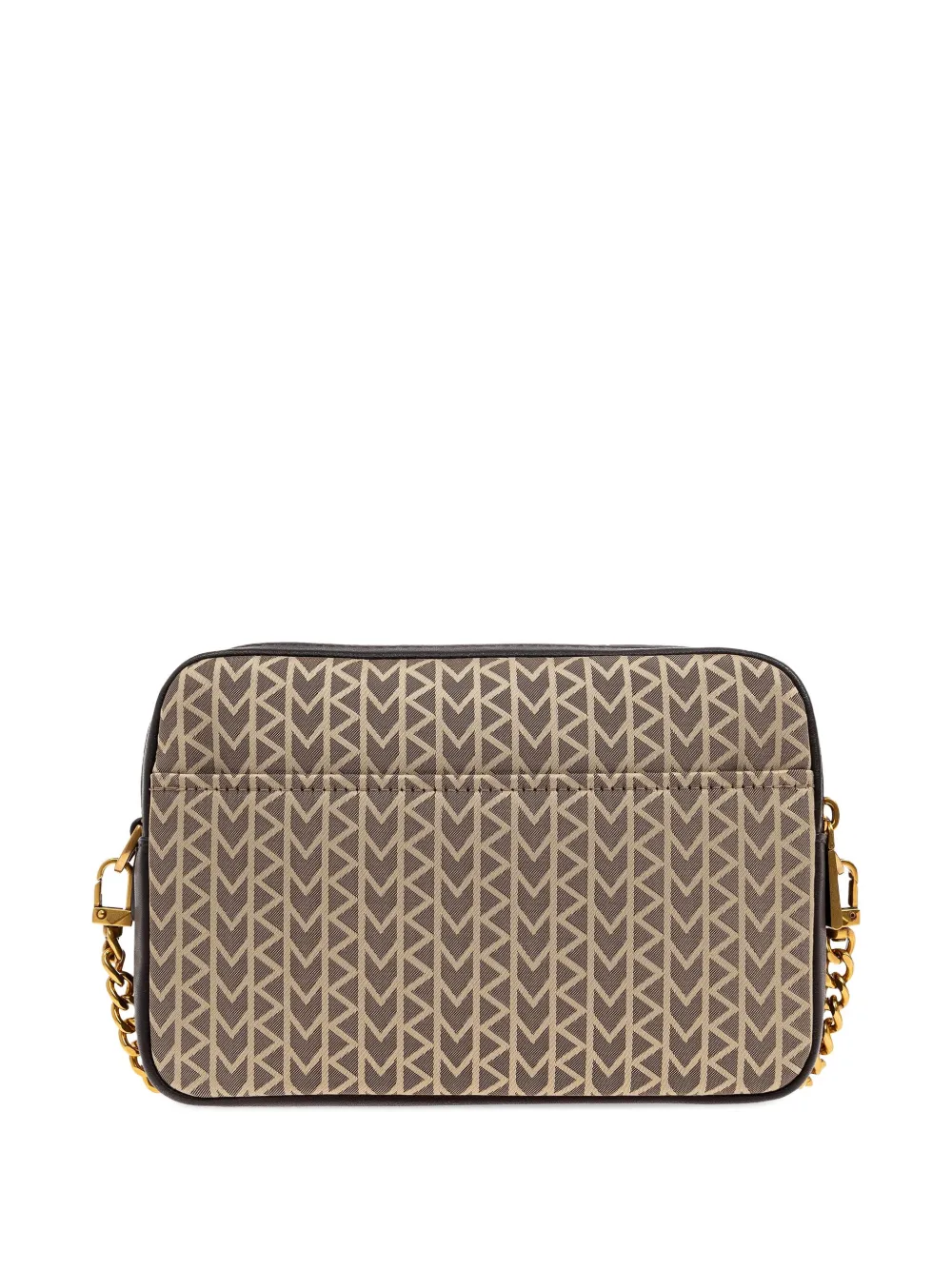 Michael Kors chevron-pattern chain-strap shoulder bag Beige