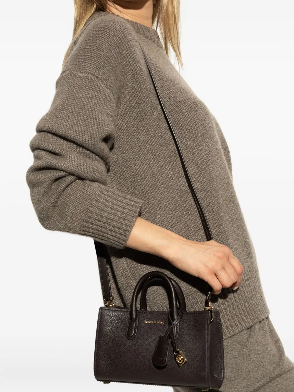 Michael Kors Scarlett leather top-handle tote bag Zwart