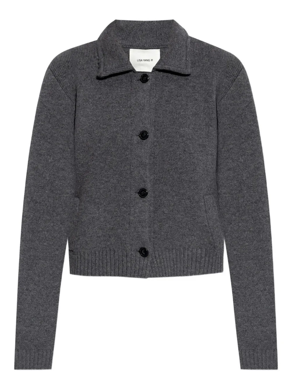 Lisa Yang buttoned ribbed cardigan Grijs