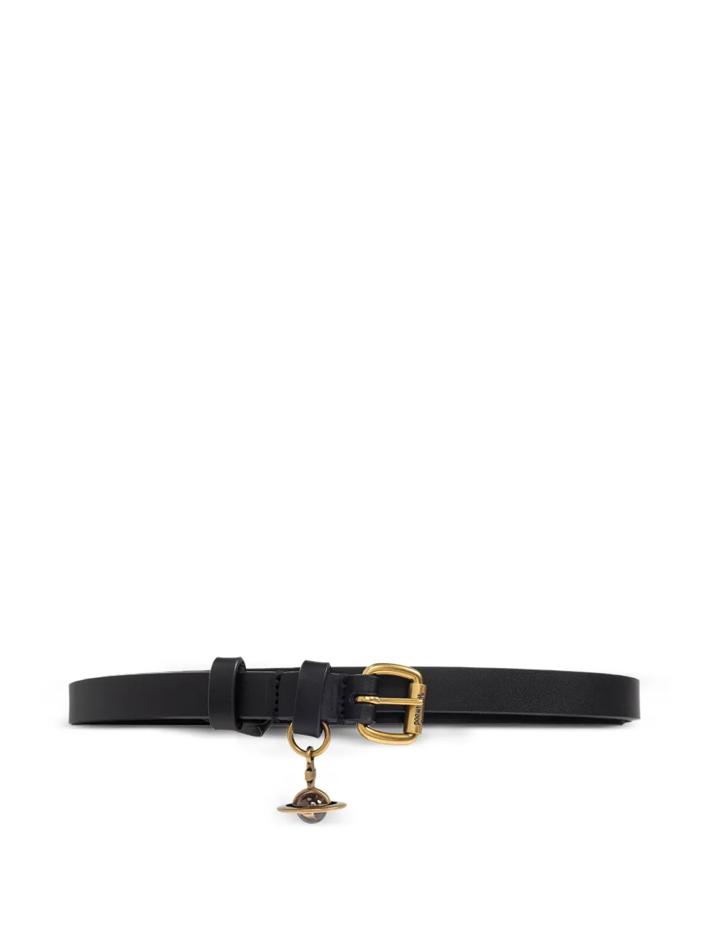 Vivienne Westwood Orb-embellished leather belt Zwart