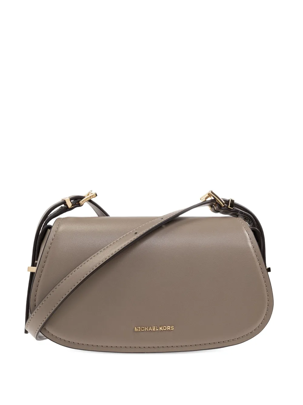 Michael Kors small Lydia curved leather shoulder bag Beige