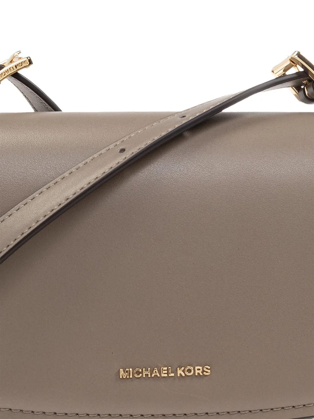 Michael Kors small Lydia curved leather shoulder bag Beige