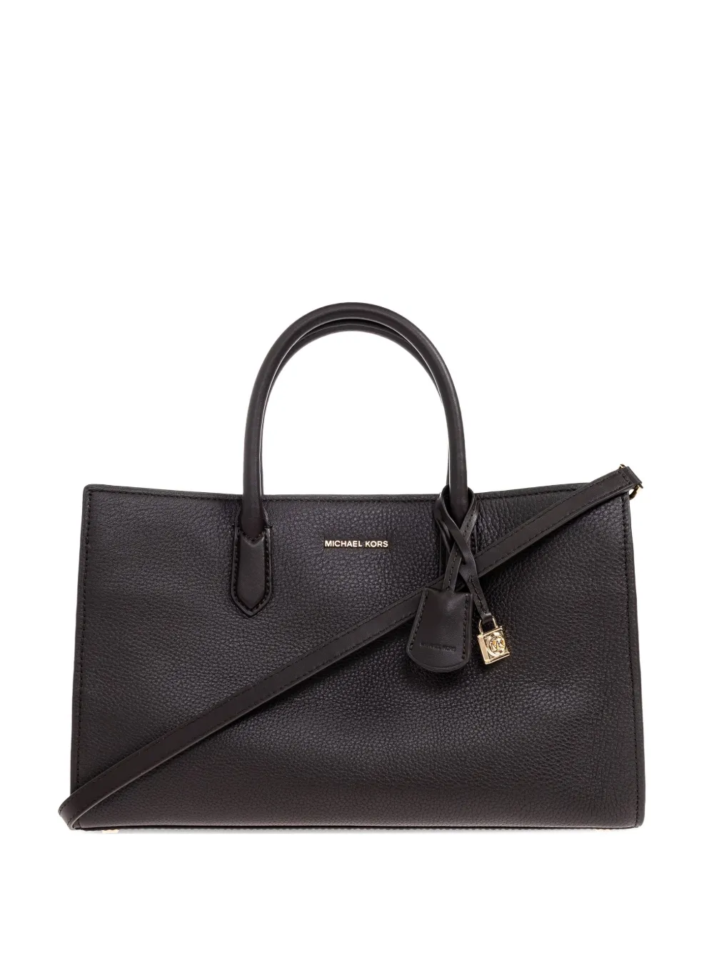 Michael Kors medium Scarlett knotted-handle leather tote bag Zwart