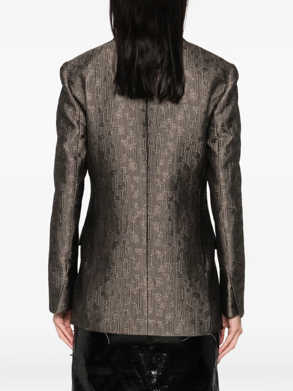 Giorgio Armani Blazer met enkele knoop Bruin