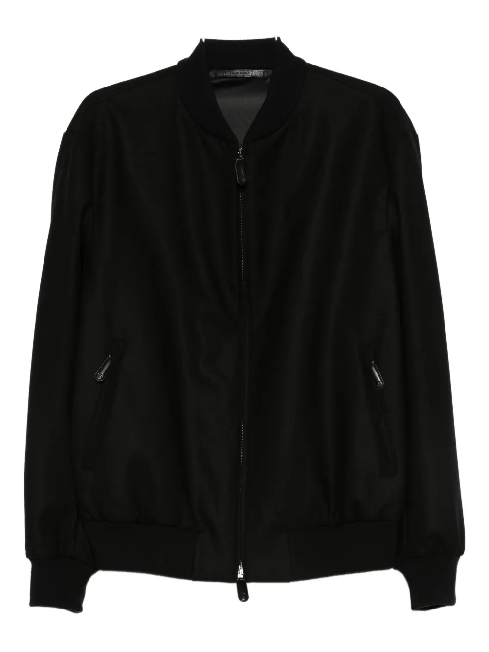 Giorgio Armani zip-fastening bomber jacket Zwart