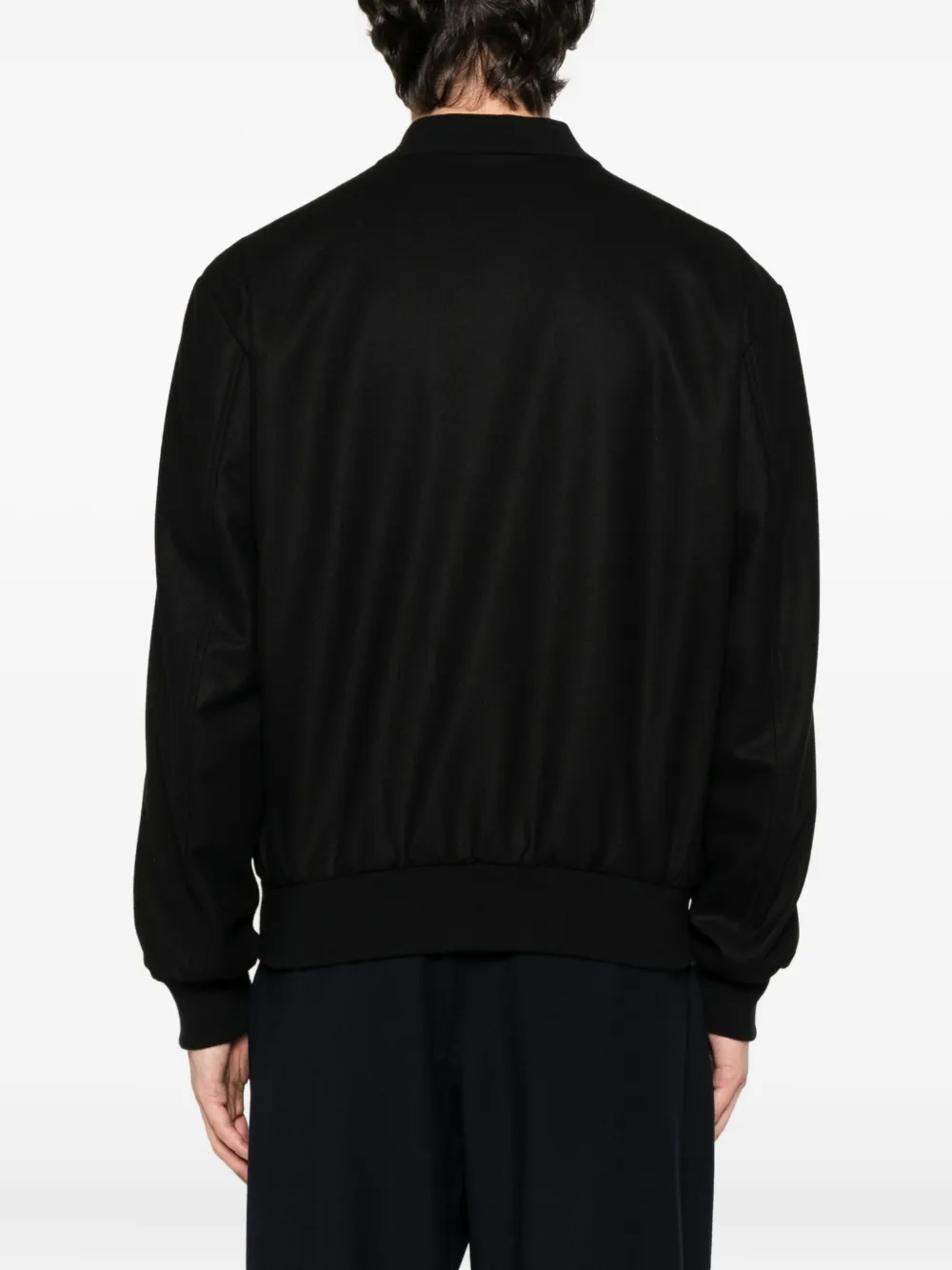 Giorgio Armani zip-fastening bomber jacket Zwart