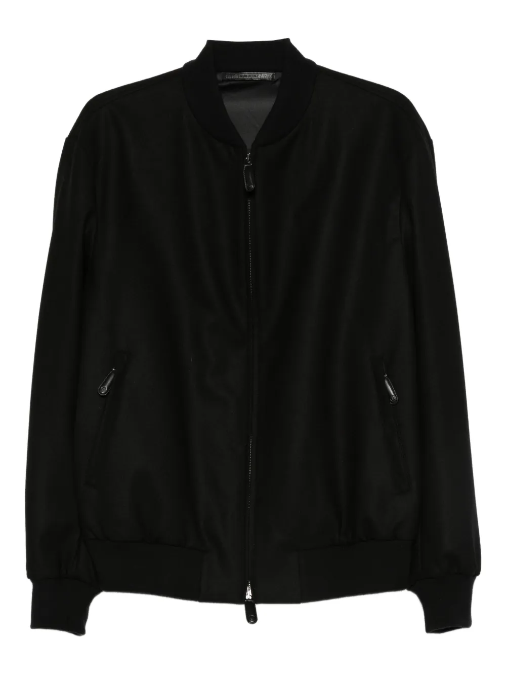 Giorgio Armani zip-fastening bomber jacket Zwart
