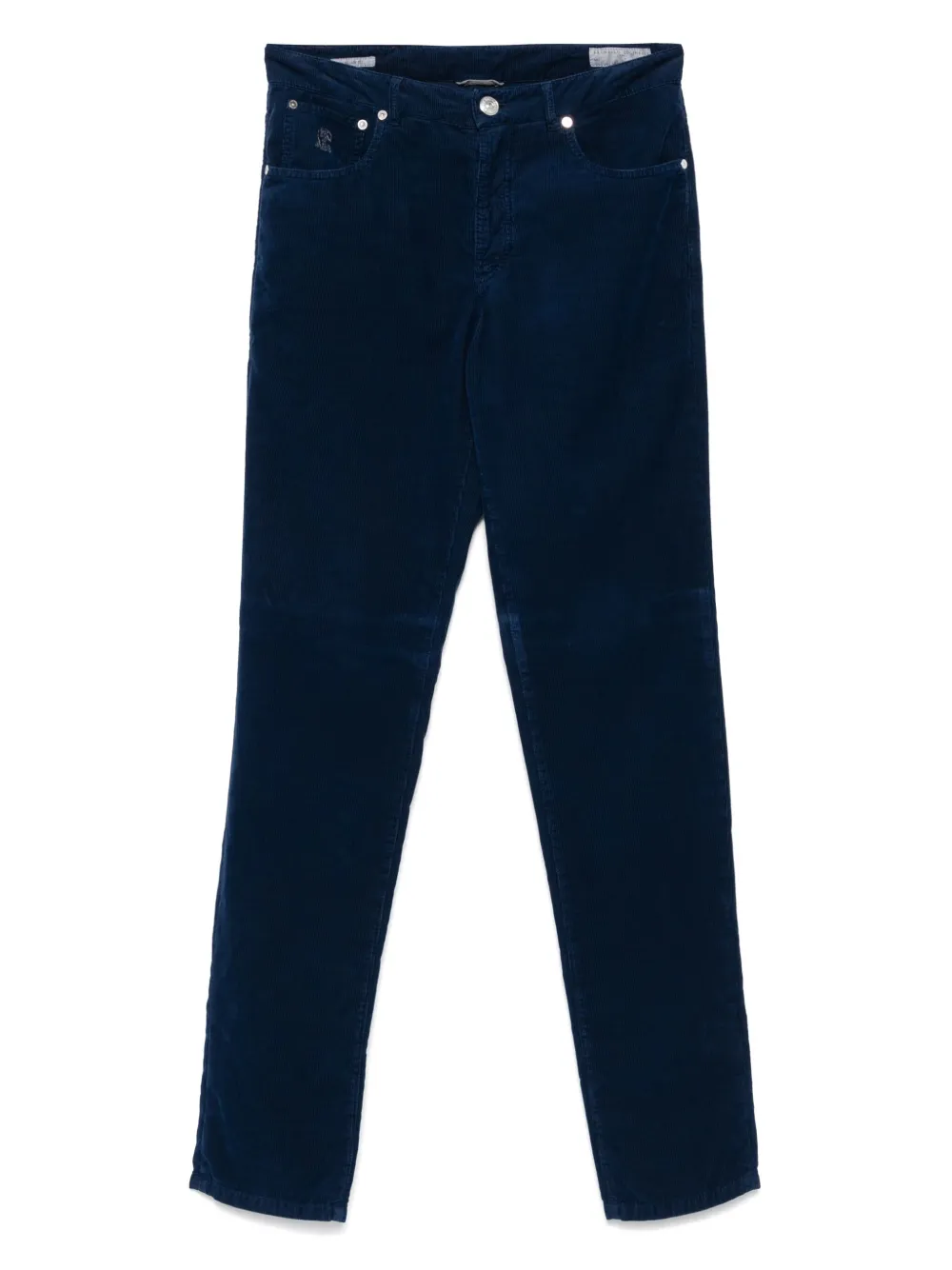 Brunello Cucinelli Ribfluwelen broek Blauw