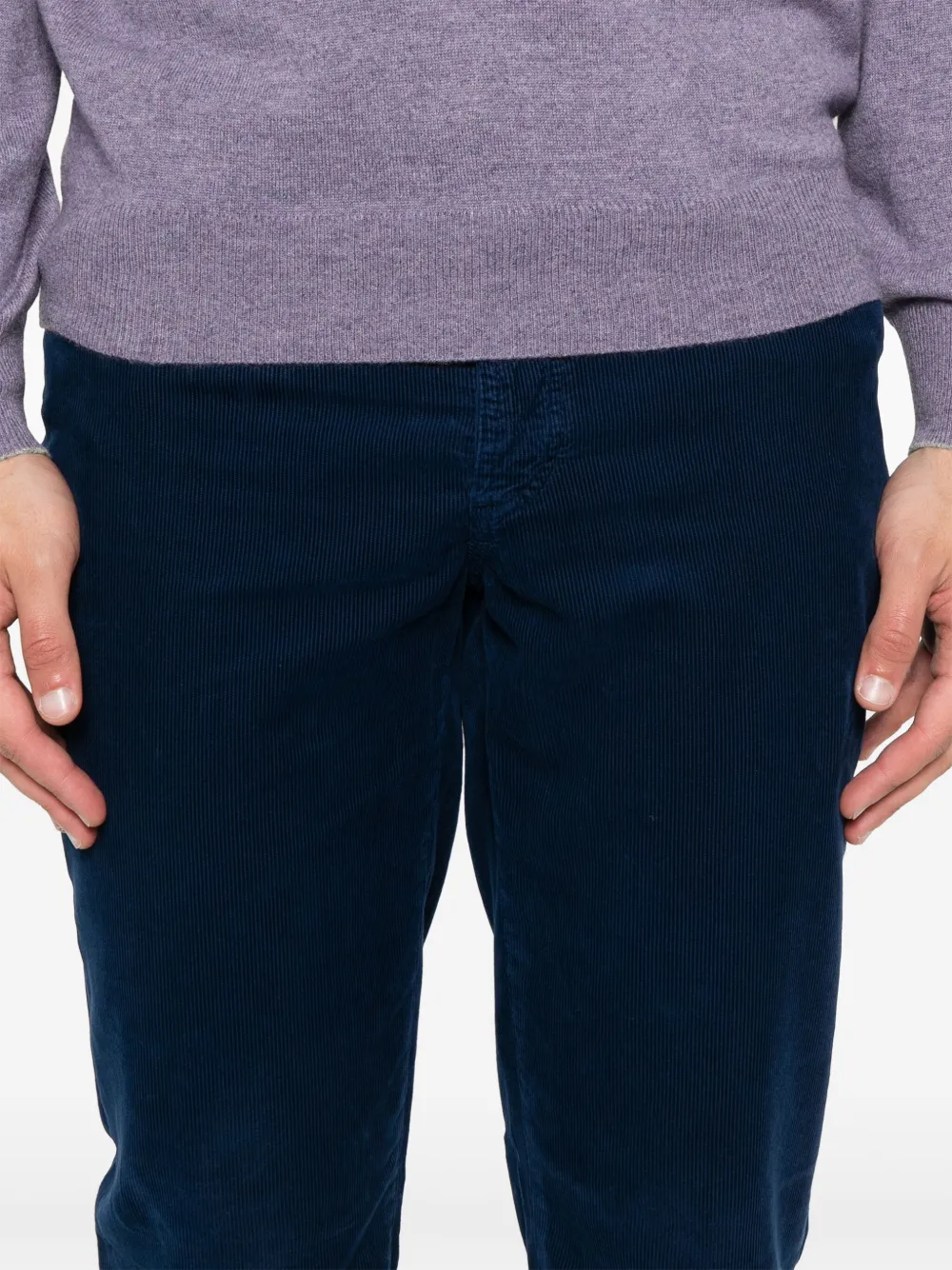 Brunello Cucinelli Ribfluwelen broek Blauw