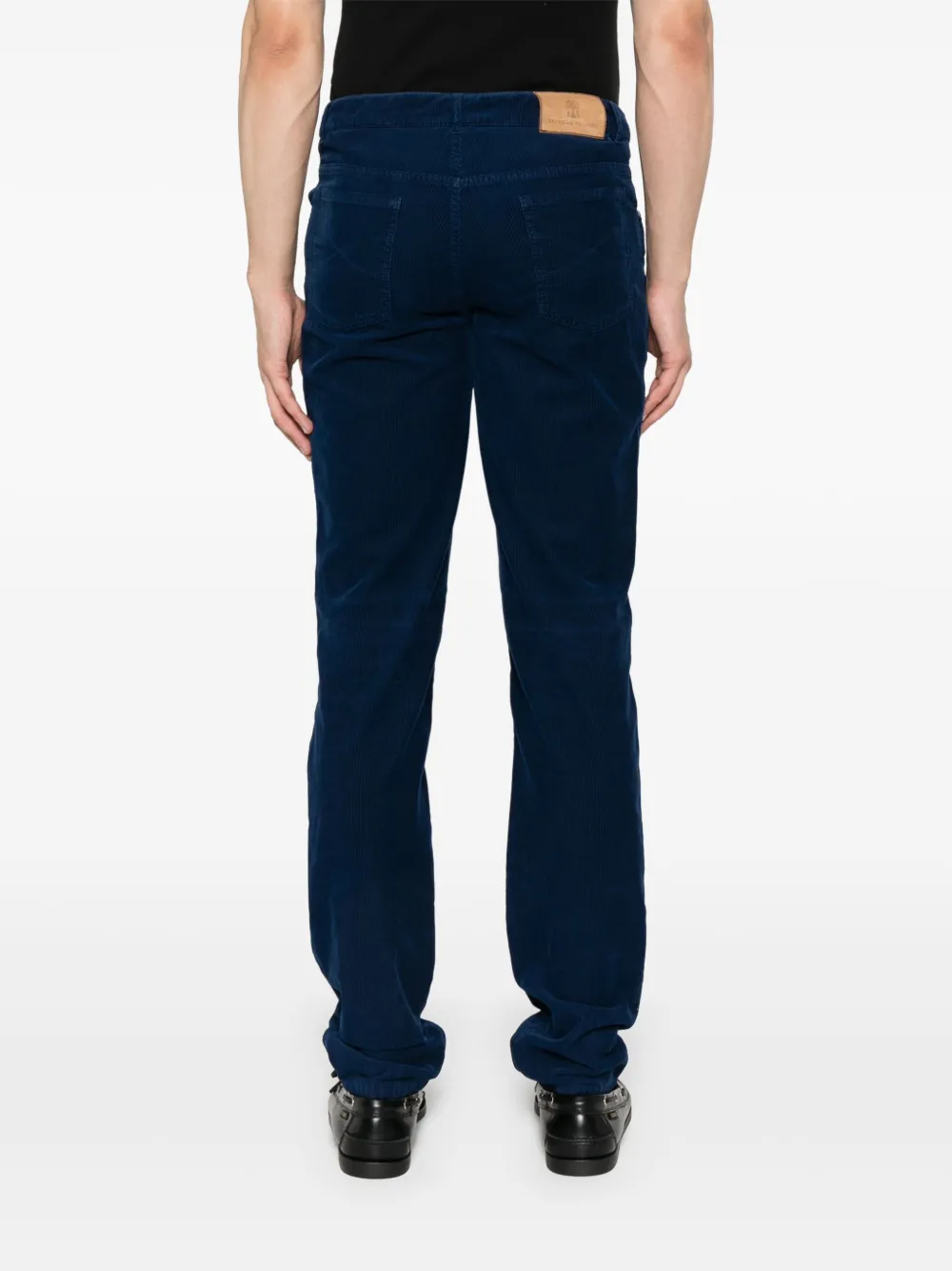 Brunello Cucinelli Ribfluwelen broek Blauw