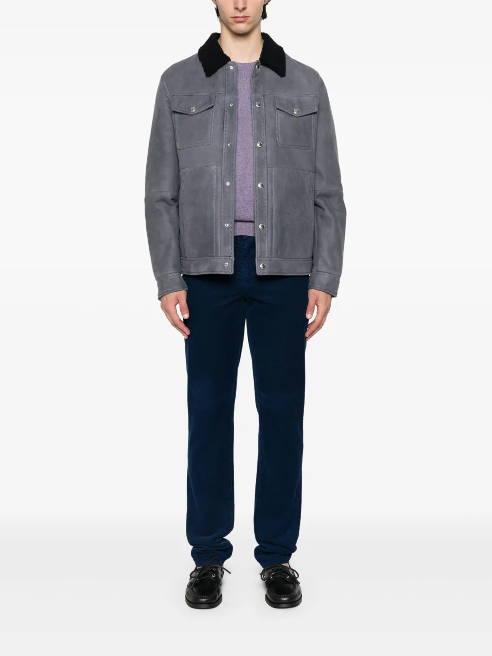 Brunello Cucinelli Ribfluwelen broek Blauw