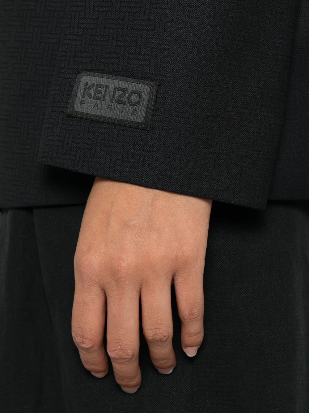 Kenzo asymmetric wrap jacket Zwart