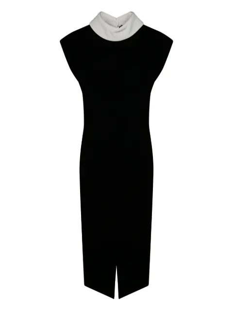 Max Mara collar-detail short-sleeve midi dress