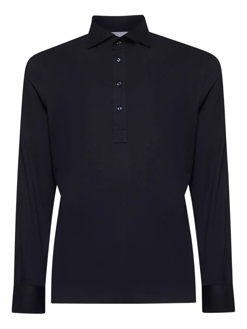Brunello Cucinelli Poloshirt met lange mouwen Blauw