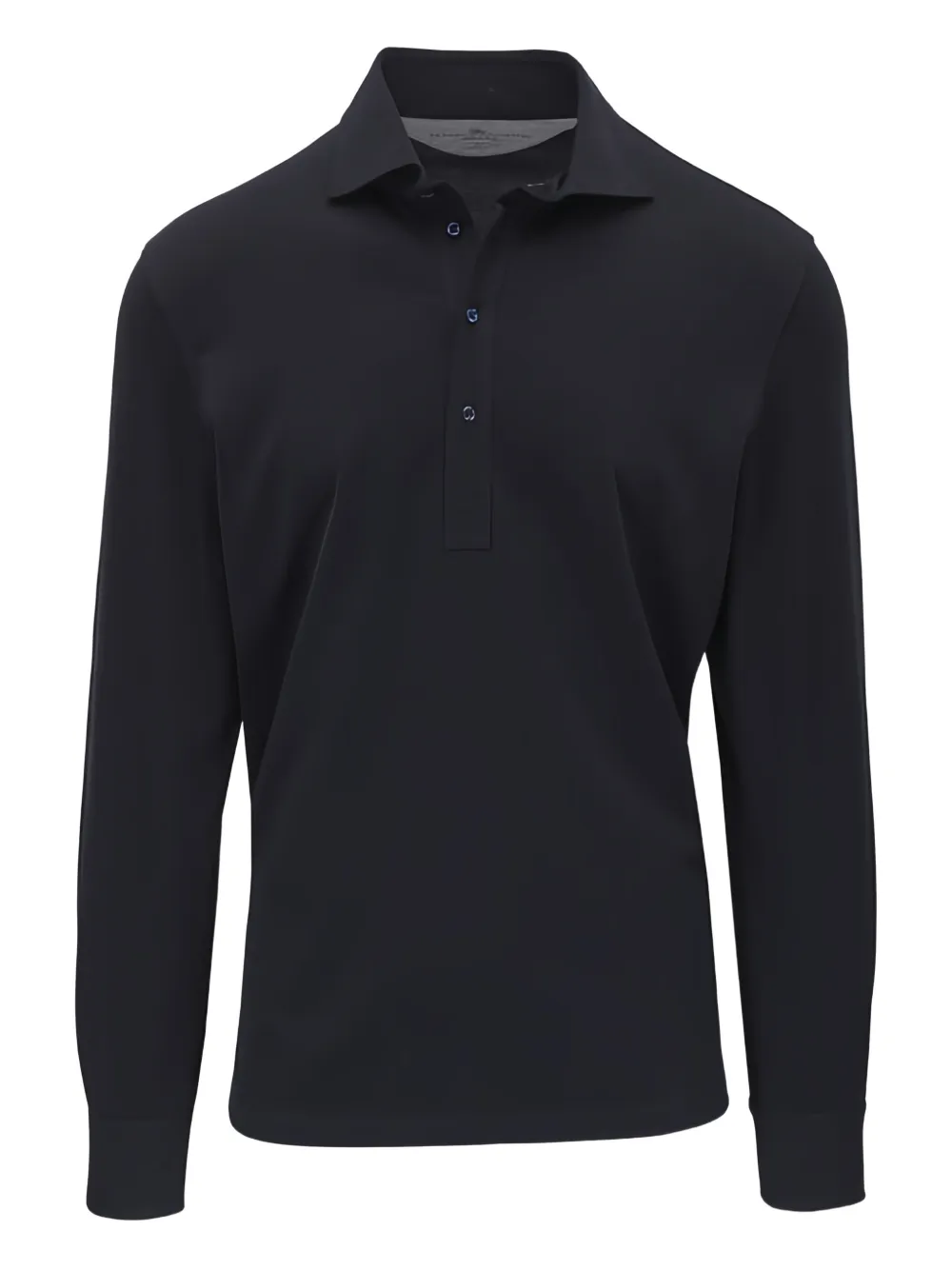 Brunello Cucinelli long-sleeve polo shirt - Blu