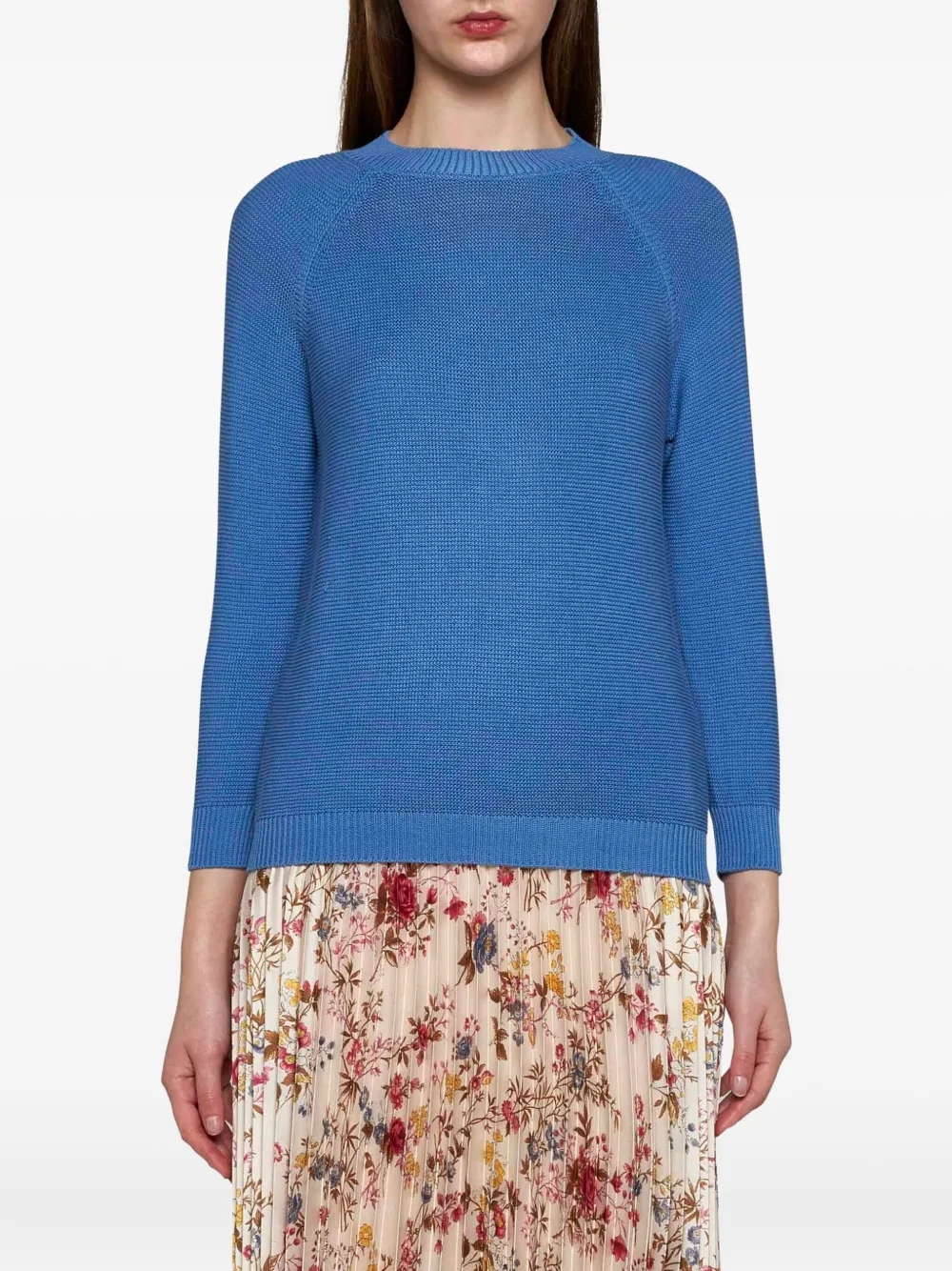 Weekend Max Mara Katoenen trui met raglan mouwen Blauw