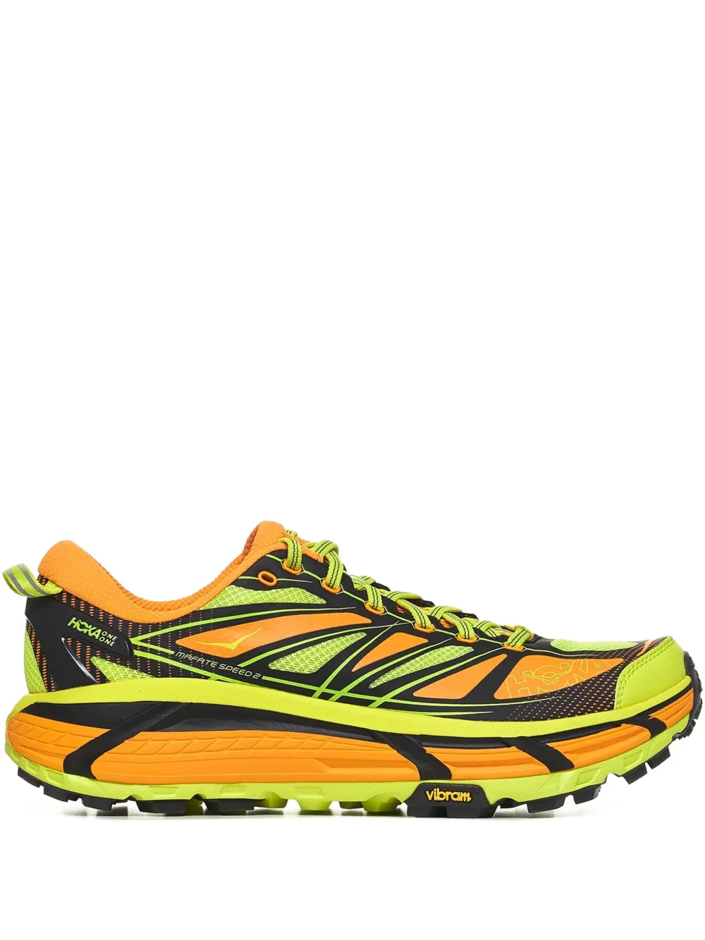 HOKA Mafate Speed 2 vibram-sole sneakers Yellow