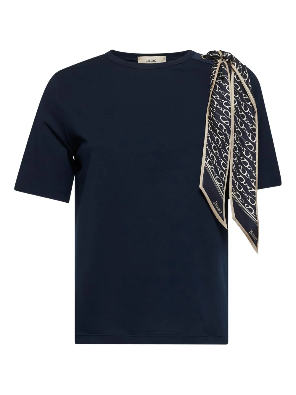Herno printed-scarf T-shirt | Blue | Image 1