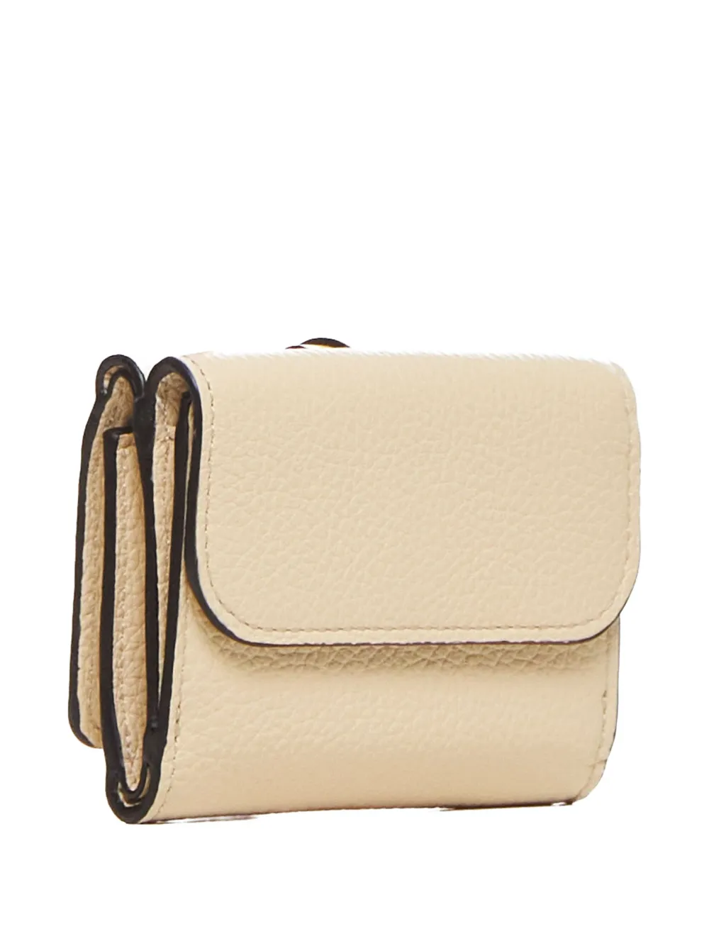 Chloé leather strap trifold wallet Beige