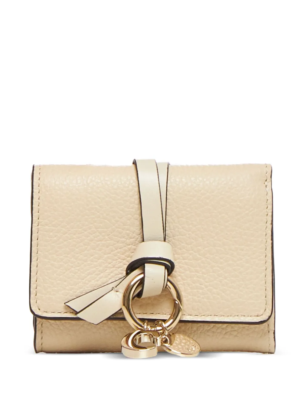 Chloé Leren portemonnee Beige