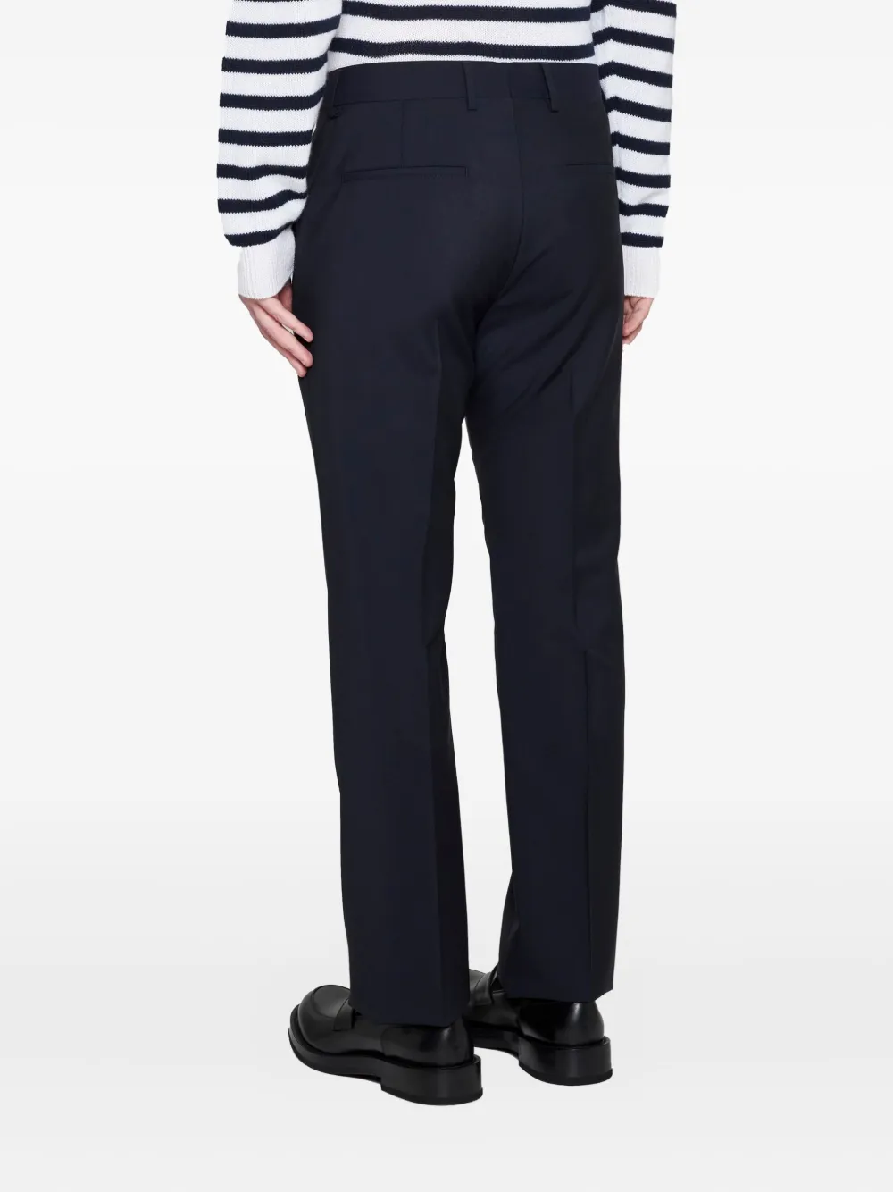 Valentino Garavani pressed-crease trousers Blauw