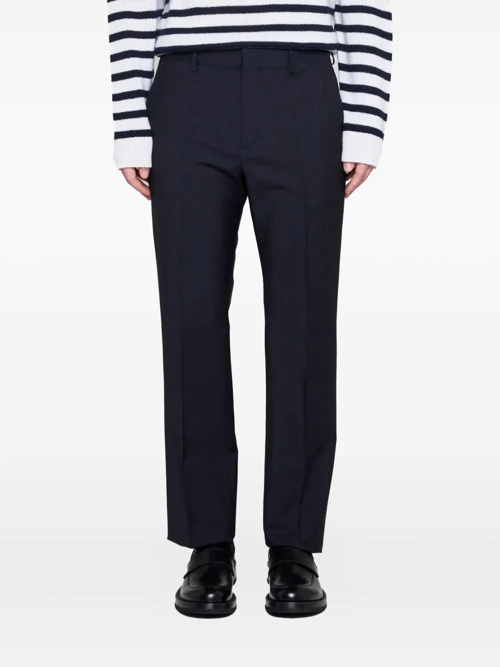 Valentino Garavani pressed-crease trousers Blauw