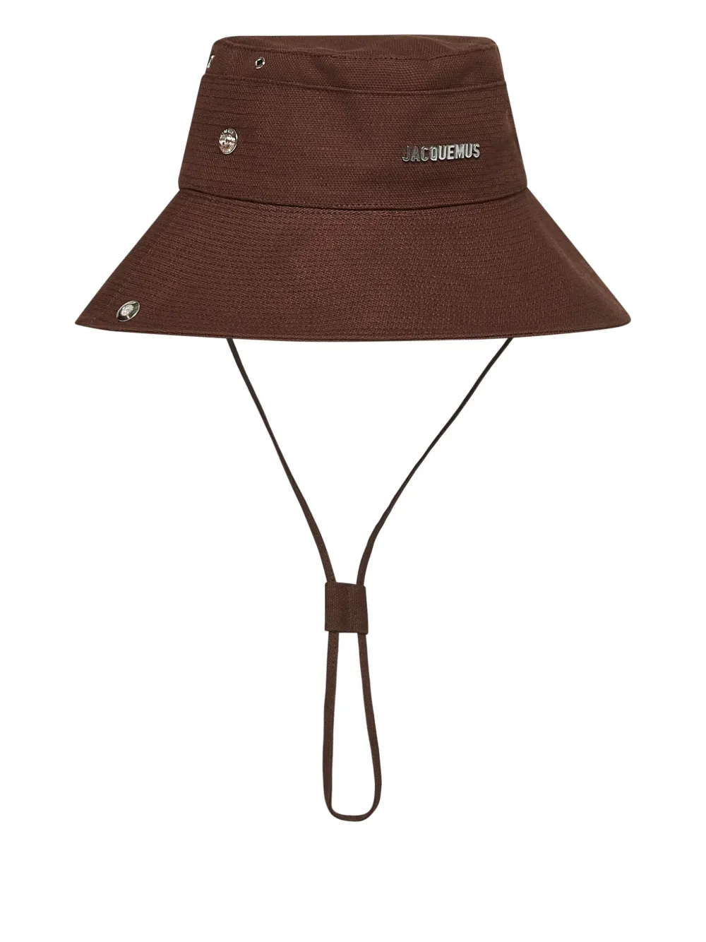 Jacquemus logo-lettering bucket hat | Brown | Image 1
