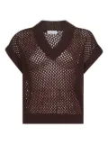 Brunello Cucinelli sequin-embellished T-shirt - Brown