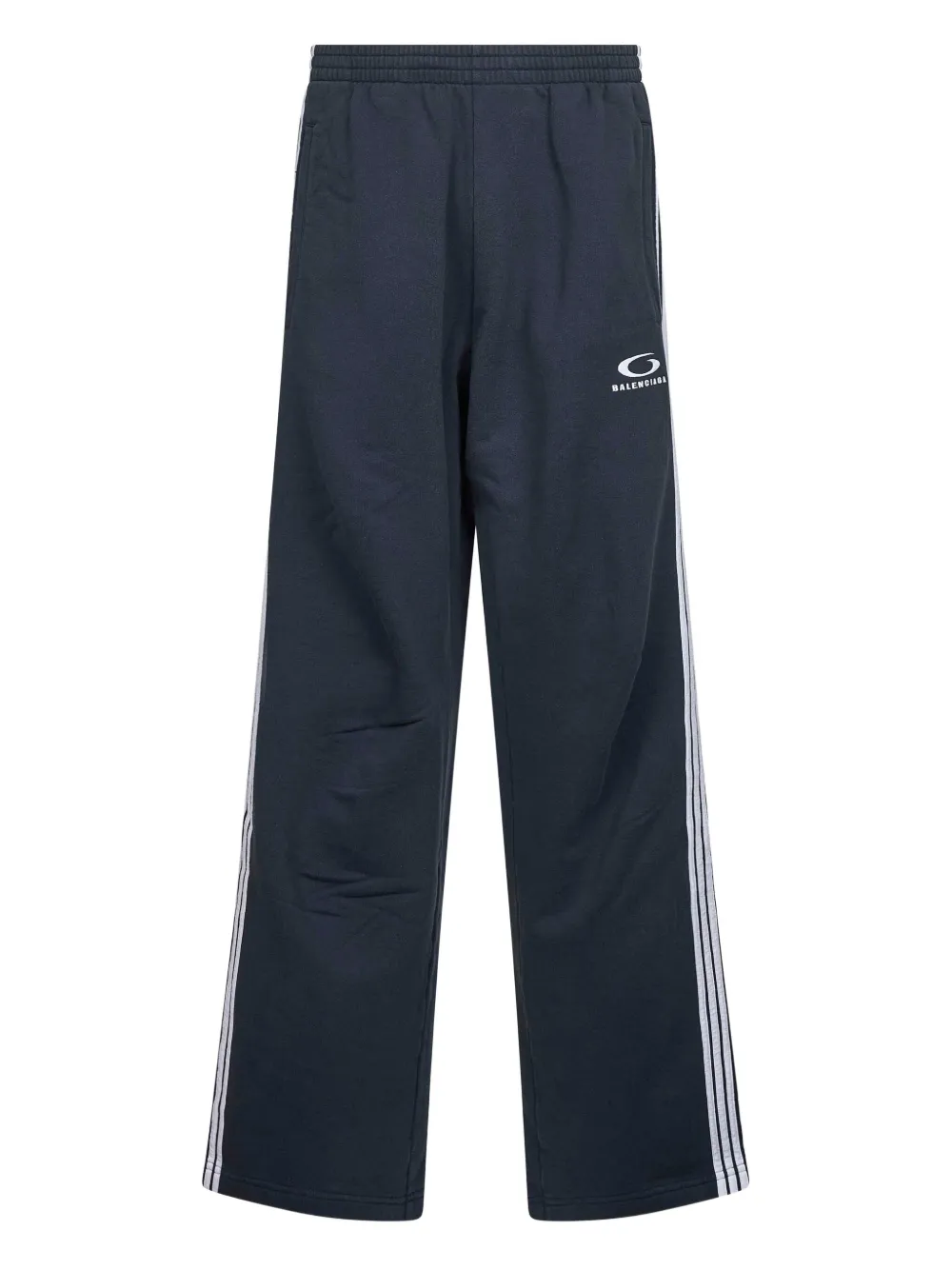 Balenciaga embroidered-striped track pants | Blue | Image 1