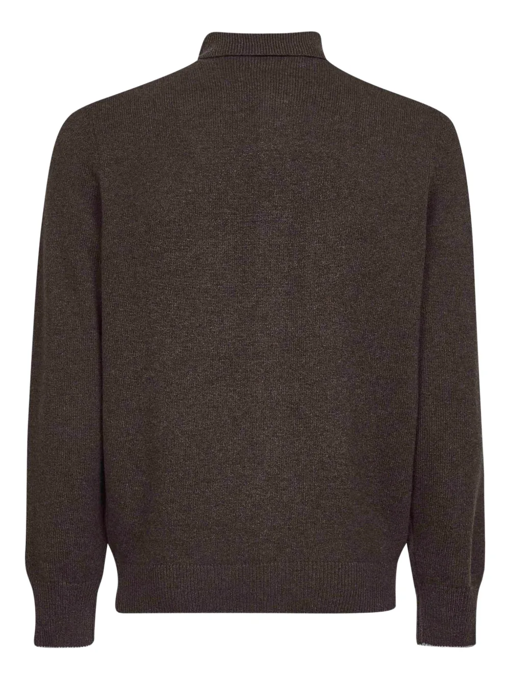 Brunello Cucinelli ribbed-collar patch-pocket cardigan Bruin
