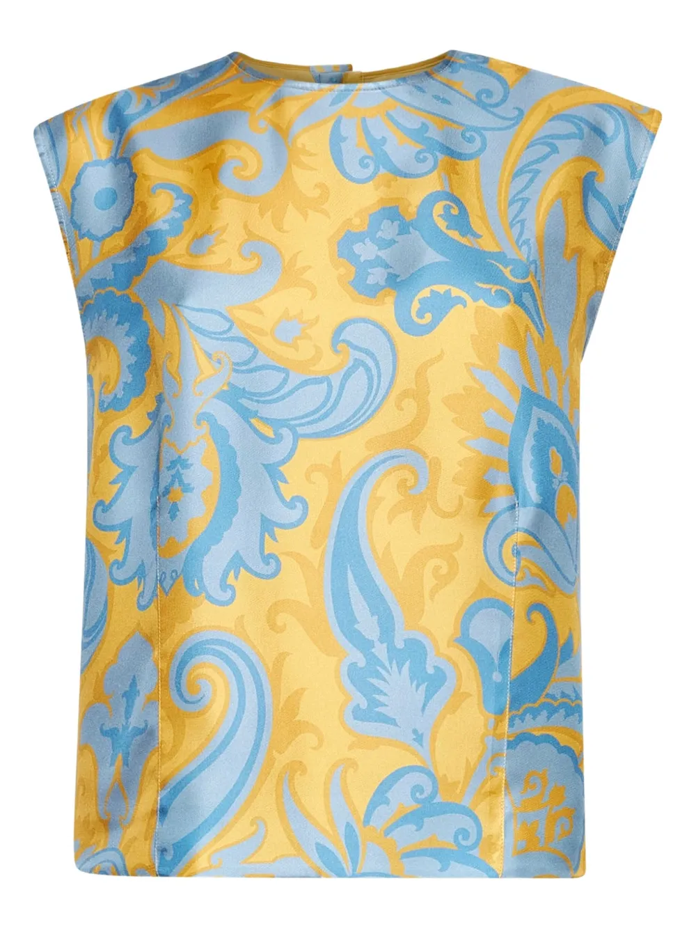 ETRO paisley-print button-fastening top Geel