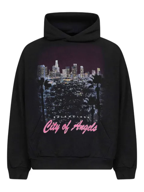Balenciaga city-of-angels print hoodie