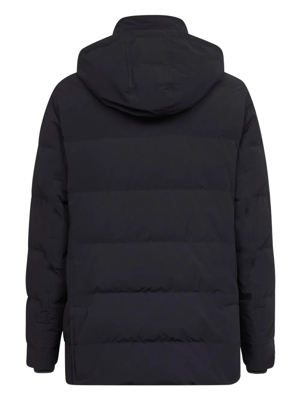 Brunello Cucinelli quilted high-neck jacket Blauw