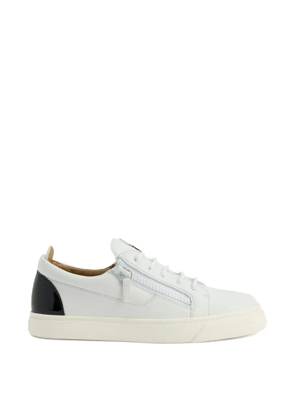 Giuseppe Zanotti Frankie zip-detail leather trainers White