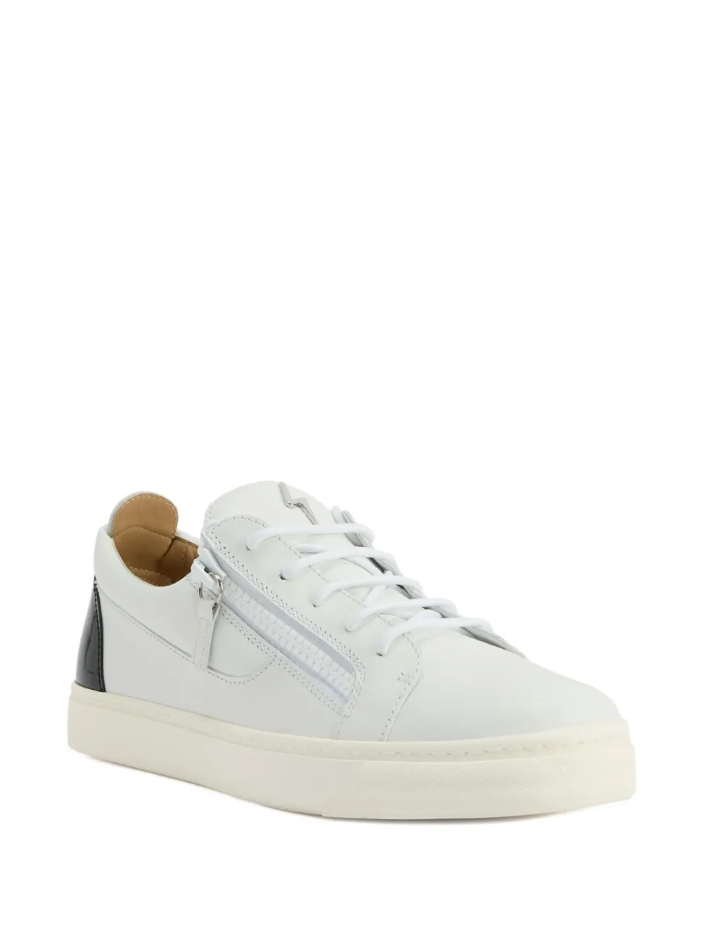 Giuseppe Zanotti Frankie zip-detail leather trainers White