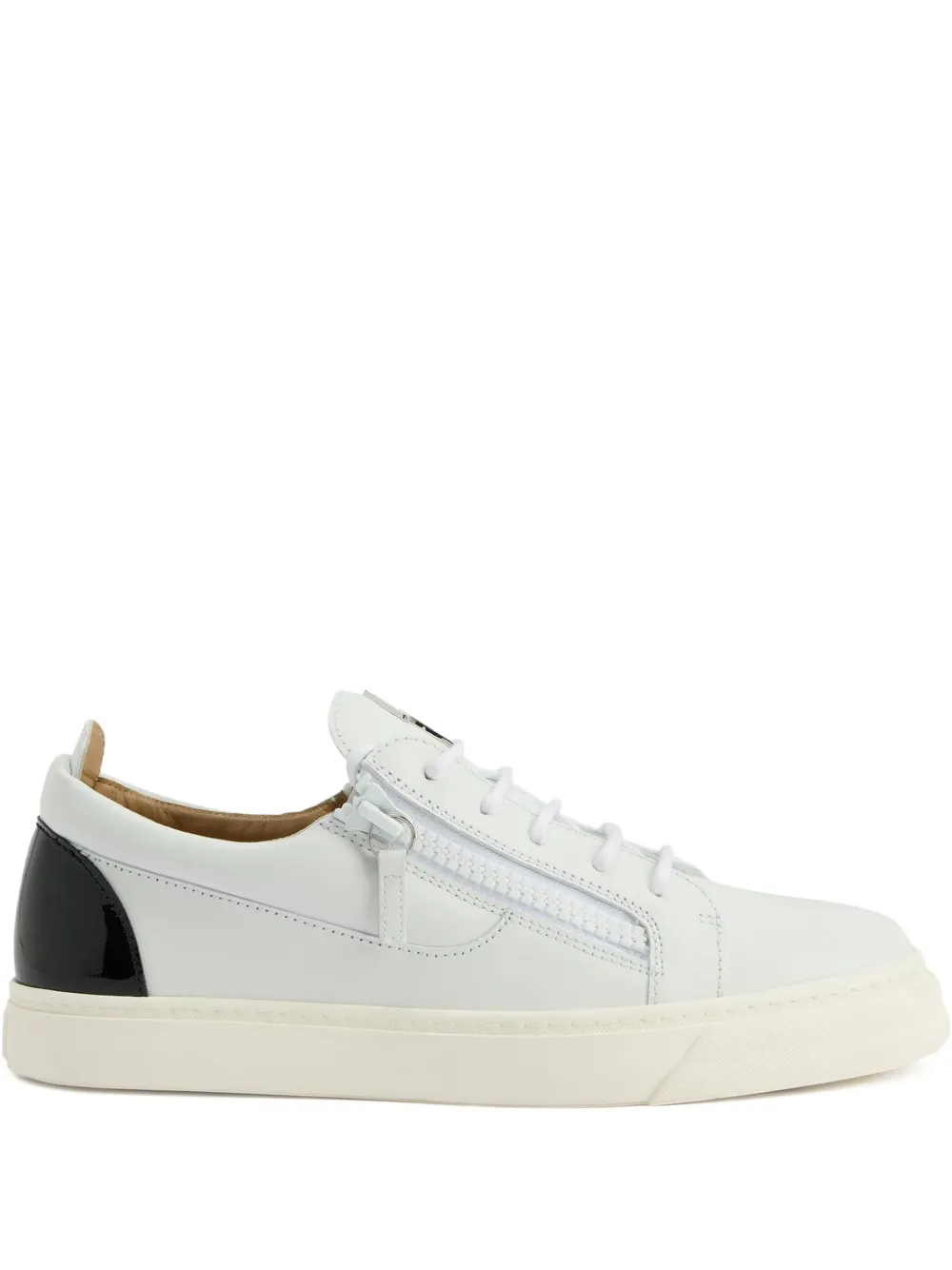 Giuseppe Zanotti Frankie zip-detail leather trainers White