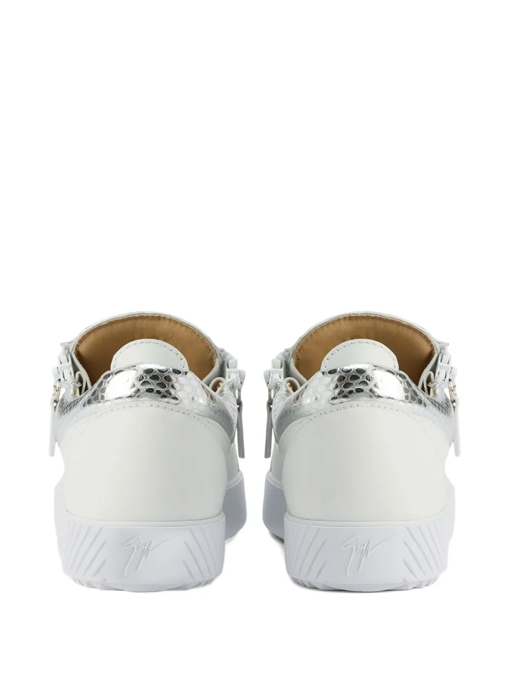 Giuseppe Zanotti Gail zip-detail leather sneakers White