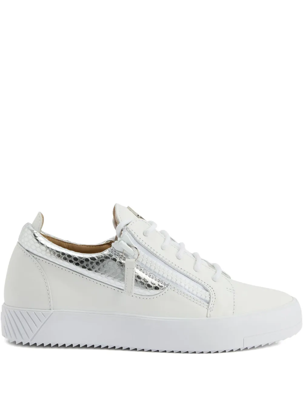 Giuseppe Zanotti Gail zip-detail leather sneakers White