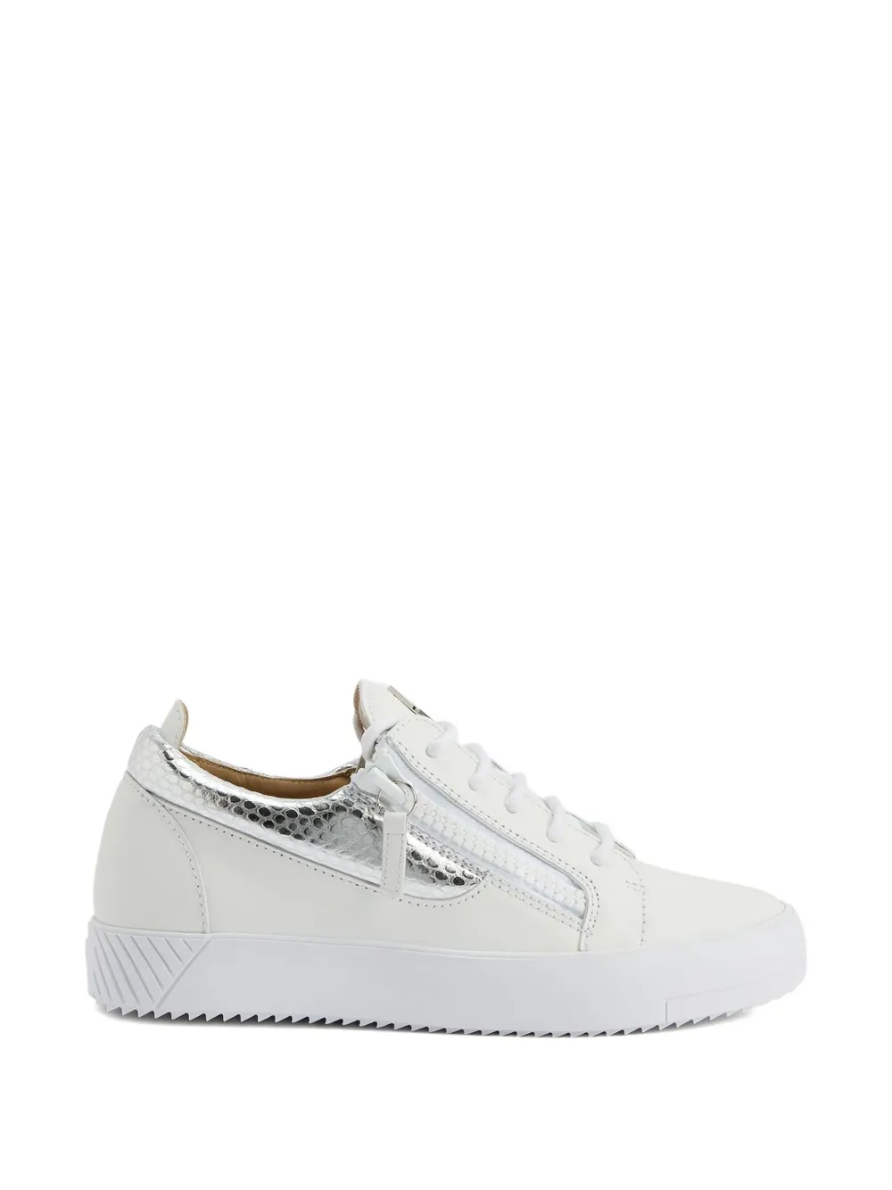 Giuseppe Zanotti Gail zip-detail leather sneakers White