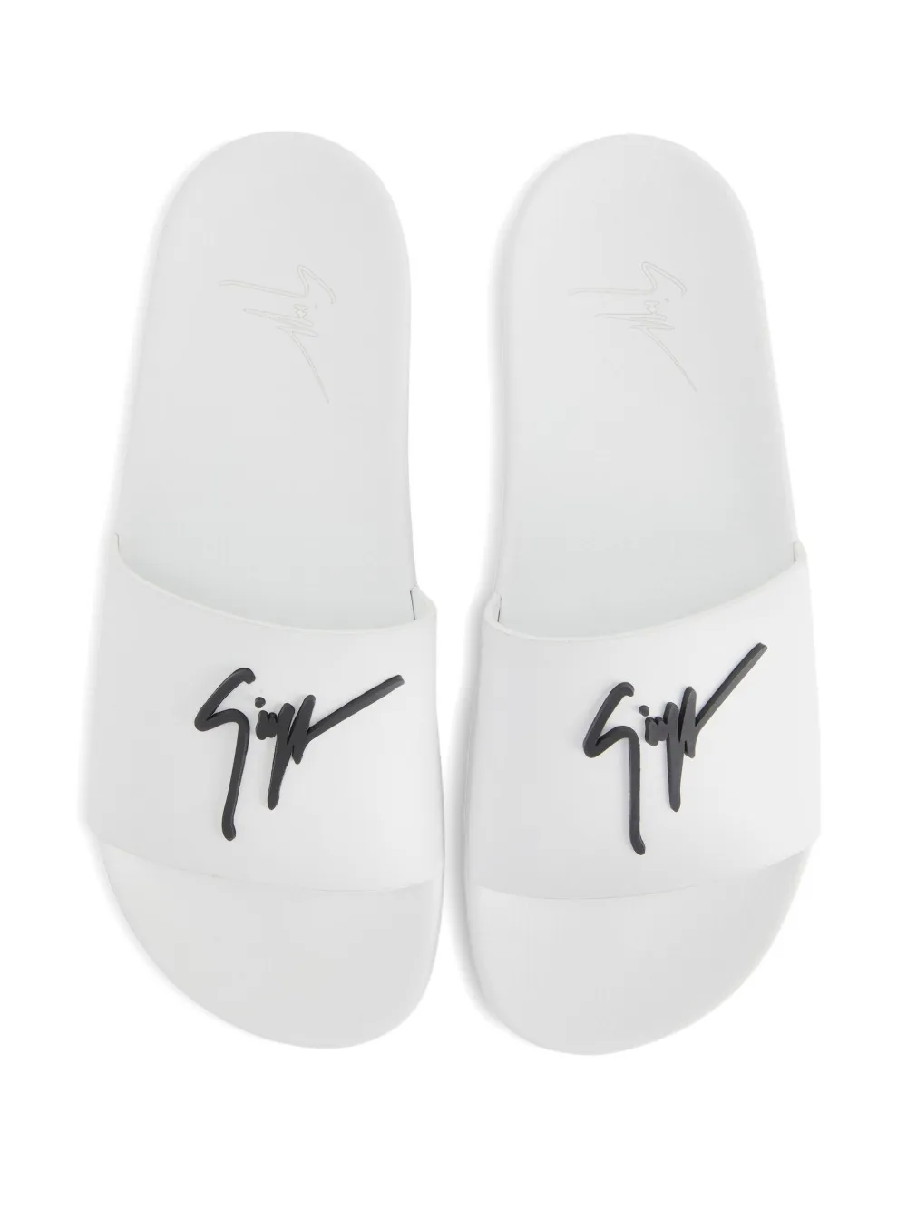 Giuseppe Zanotti Brett logo-embellished slides White