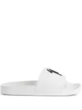 Giuseppe Zanotti Brett logo-embellished slides - White