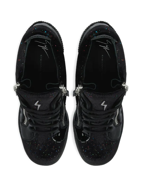 Giuseppe Zanotti Addy Wedge glitter-panel Sneakers Black FARFETCH IN