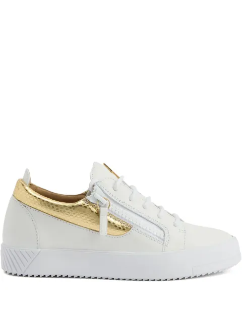 Giuseppe Zanotti Gail snakeskin-panel zip-detail sneakers