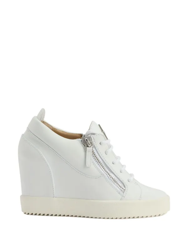 Giuseppe Zanotti Addy Wedge Zip Sneakers | White | FARFETCH display picture 1