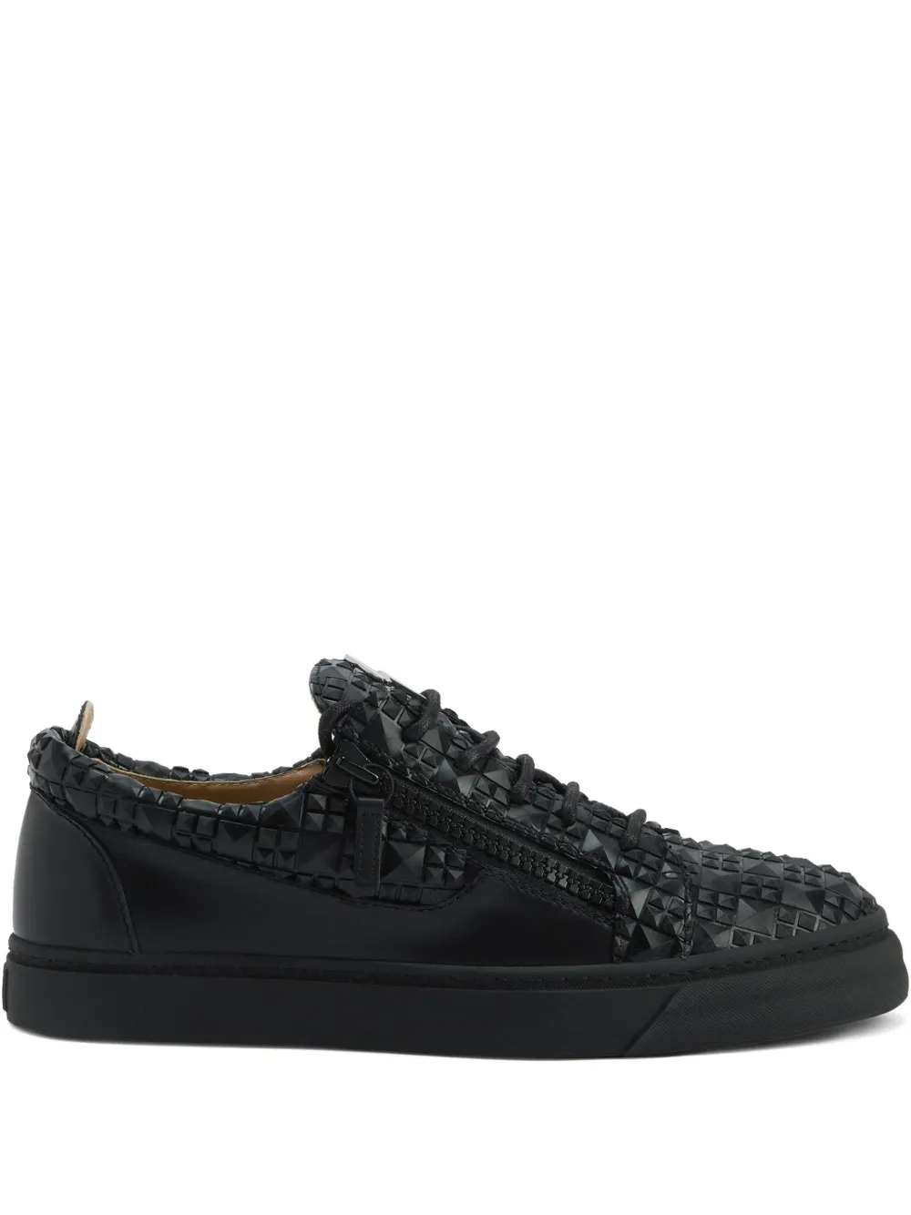 Giuseppe Zanotti The Manhattan zip-detail woven sneakers Black